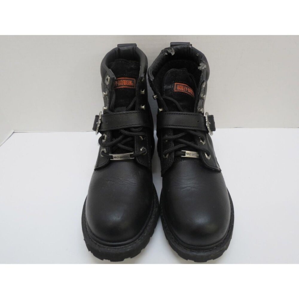 Official Harley-Davidson, Black, Wolverine Ankle Biker Boots, Women's Size 8